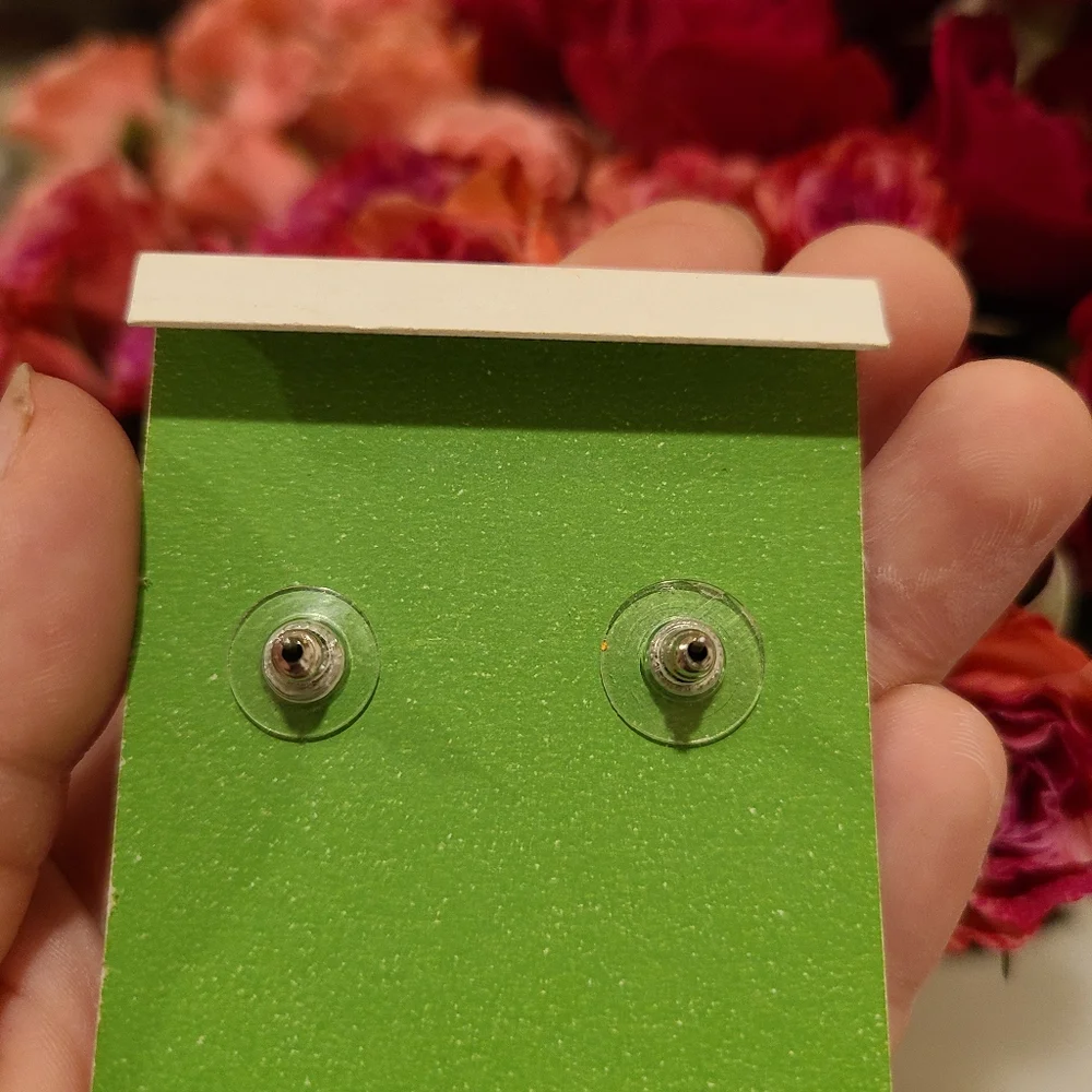 Kate Spade Limited Edition Silver Pave Zirconia Encrusted Flower Stud Earrings